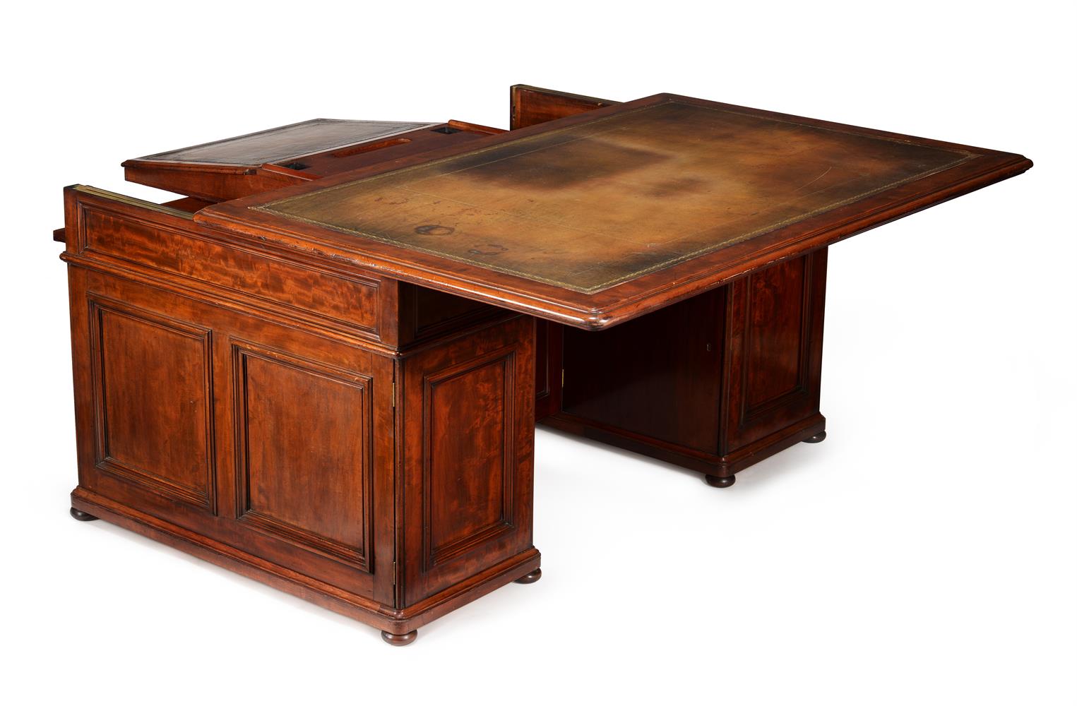 AN EARLY VICTORIAN MAHOGANY PEDESTAL DESK, CIRCA 1850 - Image 7 of 8