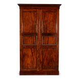 A REGENCY MAHOGANY WARDROBE, CIRCA 1820