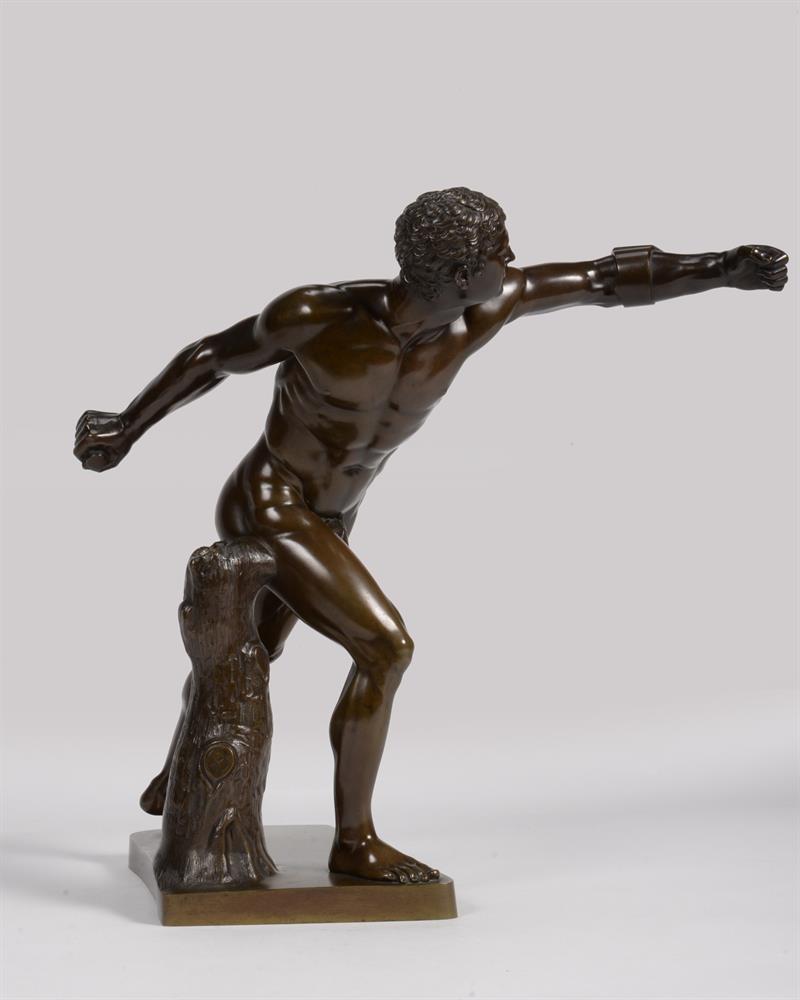 AFTER THE ANTIQUE, A BRONZE FIGURE 'THE BORGHESE GLADIATOR', MID-19TH CENTURY - Image 8 of 8