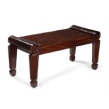 A REGENCY MAHOGANY HALL SEAT, CIRCA 1815, IN THE MANNER OF MARSH & TATHAM