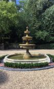 A LARGE COMPOSITION FOUR TIER FOUNTAIN, IN 19TH CENTURY STYLE, PROBABLY 20TH CENTURY