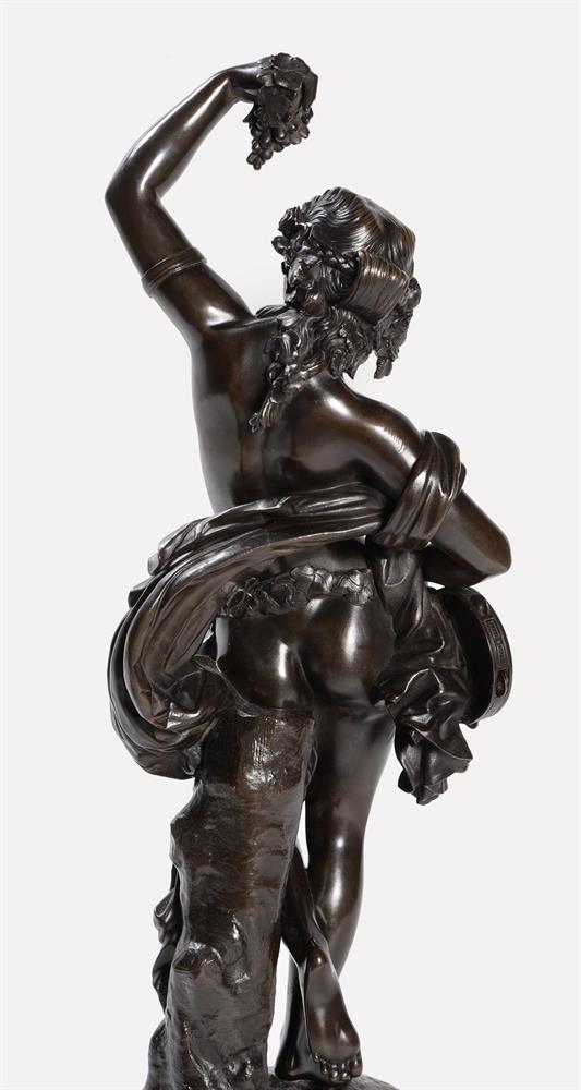 AFTER FRANÇOIS DEVAULX (FRENCH 1808-1870), A PAIR OF FRENCH BRONZE FIGURES OF DANCING BACCHANTES - Image 5 of 9