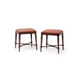 A PAIR OF REGENCY MAHOGANY STOOLS, CIRCA 1820, ATTRIBUTED TO GILLOWS