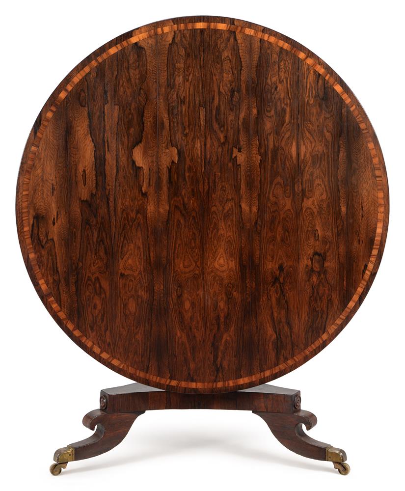 Y A GEORGE IV ROSEWOOD AND GONCALO ALVES CROSSBANDED CENTRE TABLE, CIRCA 1825 - Image 2 of 3