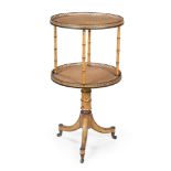 A REGENCY PAINTED TWO-TIER DUMB WAITER, CIRCA 1815