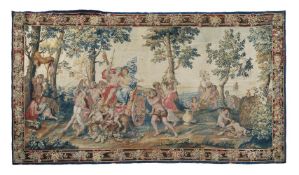 A MORTLAKE TAPESTRY DEPICTING AUTUMN, EARLY 18TH CENTURY, AFTER PIERRE MIGNARD