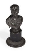WILLIAM KING TATE AFTER NOLLEKENS, A BRONZE PORTRAIT BUST OF GEORGE CANNING (1770-1827)