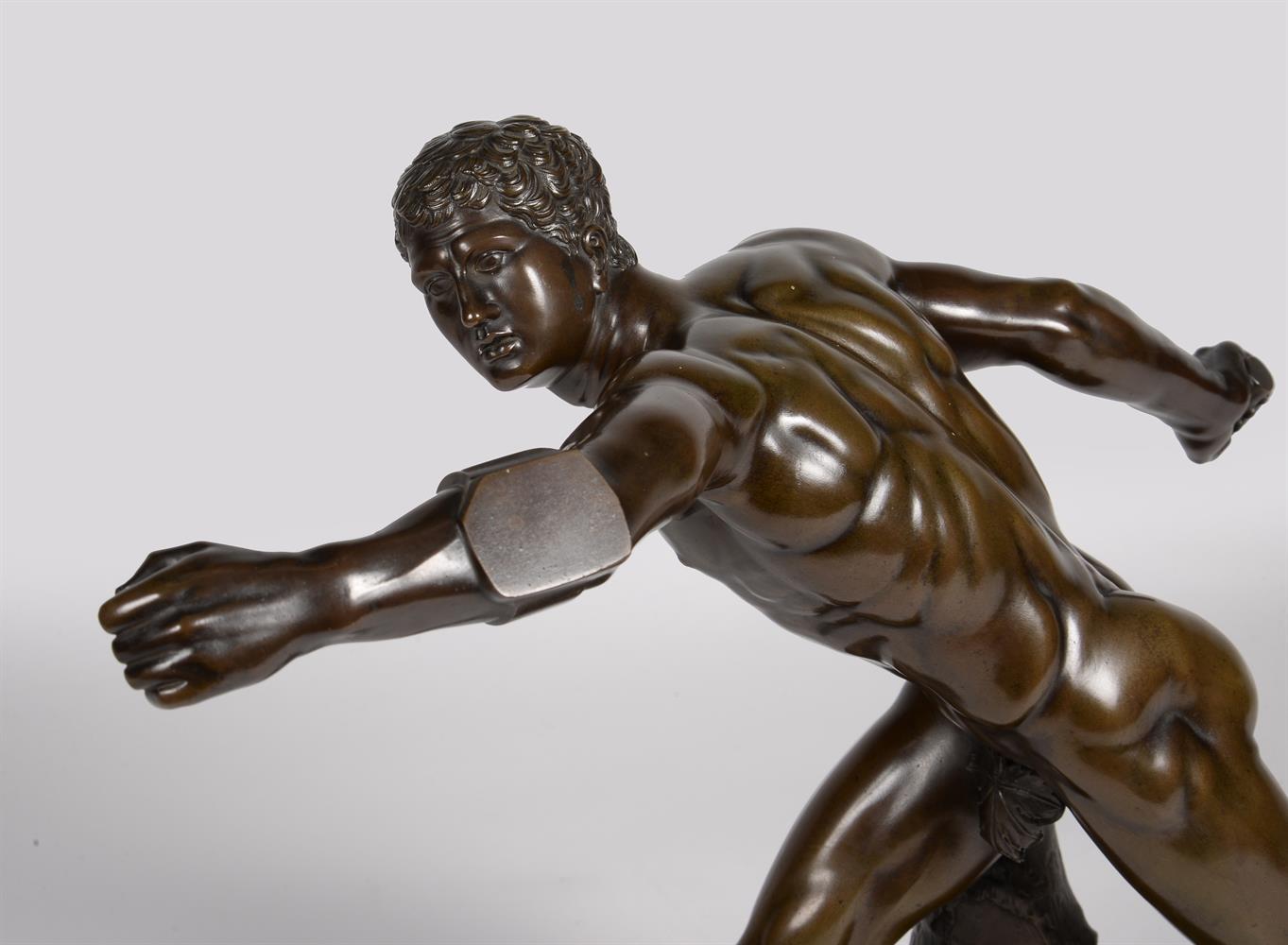 AFTER THE ANTIQUE, A BRONZE FIGURE 'THE BORGHESE GLADIATOR', MID-19TH CENTURY - Image 2 of 8