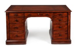 Y A GEORGE IV MAHOGANY PEDESTAL DESK, CIRCA 1830, ATTRIBUTED TO GILLOWS