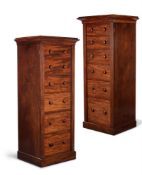 A PAIR OF WILLIAM IV MAHOGANY WELLINGTON CHESTS, CIRCA 1835, IN THE MANNER OF HOLLAND & SONS