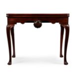 AN IRISH GEORGE II MAHOGANY CARD TABLE, CIRCA 1740