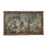 A FRENCH EXOTIC CHINOISERIE LANDSCAPE TAPESTRY, MID-18TH CENTURY