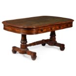 A GEORGE IV MAHOGANY LIBRARY TABLE, CIRCA 1825, IN THE MANNER OF GILLOWS