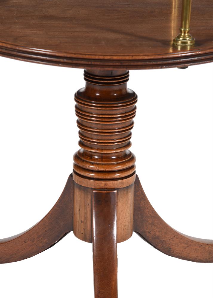 A REGENCY MAHOGANY AND GILT METAL MOUNTED TWO-TIER DUMB WAITER, CIRCA 1815 - Image 2 of 5