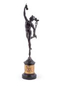 AFTER GIAMBOLOGNA, A BRONZE MODEL OF MERCURY, 19TH CENTURY