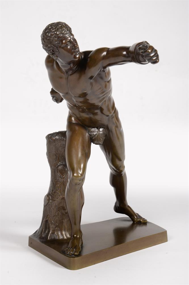 AFTER THE ANTIQUE, A BRONZE FIGURE 'THE BORGHESE GLADIATOR', MID-19TH CENTURY - Image 6 of 8