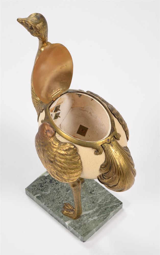 A GILT METAL MOUNTED MODEL OF AN OSTRICH, CONTINENTAL, LATE 19TH CENTURY - Image 4 of 4