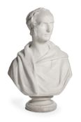 JOSEPH TOWNE (1806-1879), A CARVED MARBLE PORTRAIT BUST OF A MAN, DATED 1837