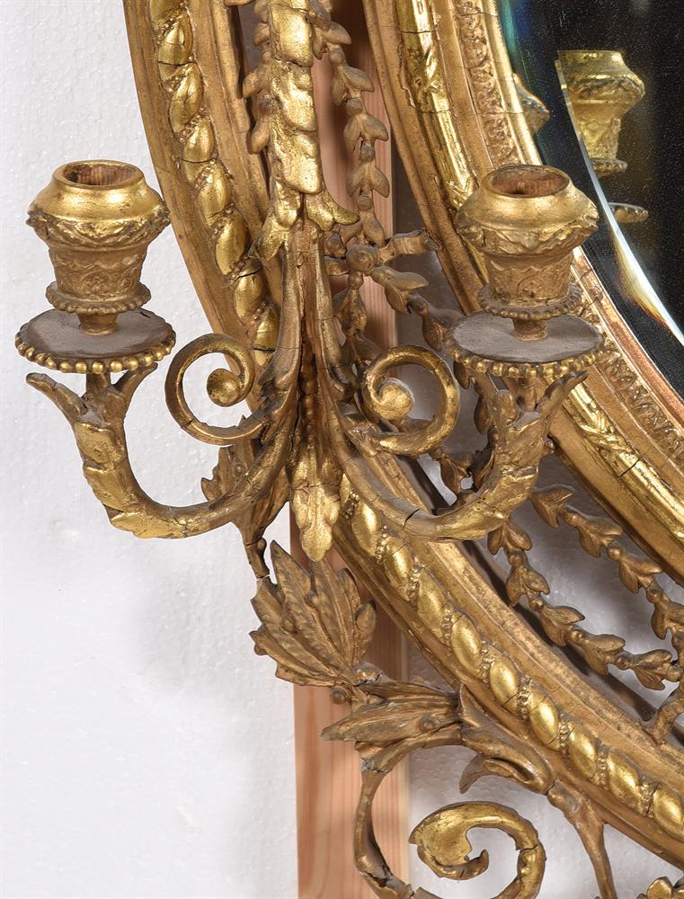 A VICTORIAN GILTWOOD AND COMPOSITION GIRANDOLE WALL MIRROR, MID 19TH CENTURY - Image 3 of 5