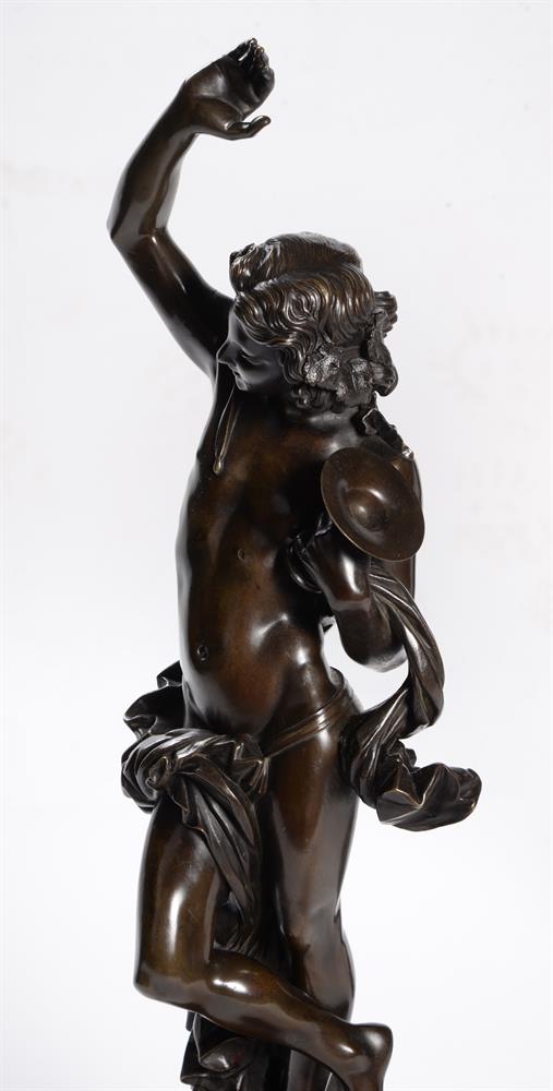 AFTER FRANÇOIS DEVAULX (FRENCH 1808-1870), A PAIR OF FRENCH BRONZE FIGURES OF DANCING BACCHANTES - Image 3 of 9