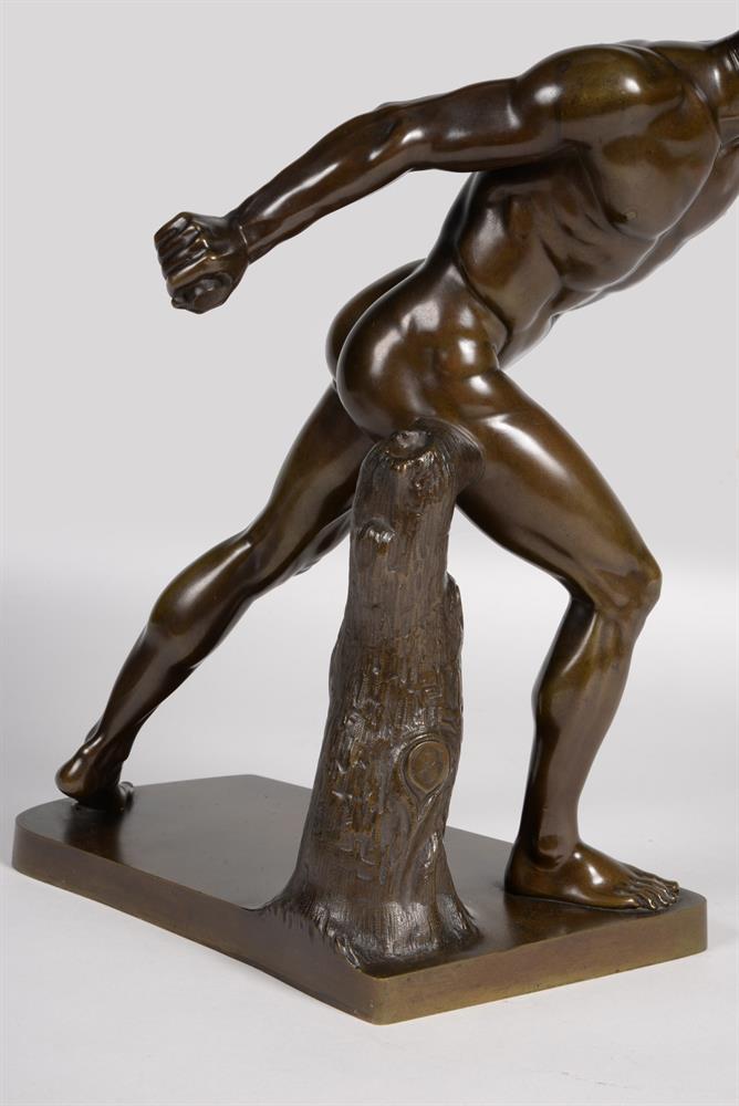 AFTER THE ANTIQUE, A BRONZE FIGURE 'THE BORGHESE GLADIATOR', MID-19TH CENTURY - Image 7 of 8