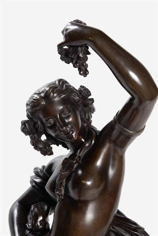 AFTER FRANÇOIS DEVAULX (FRENCH 1808-1870), A PAIR OF FRENCH BRONZE FIGURES OF DANCING BACCHANTES - Image 6 of 9