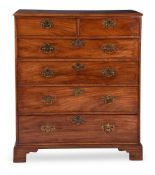 AN EARLY GEORGE III MAHOGANY CHEST OF DRAWERS, CIRCA 1765