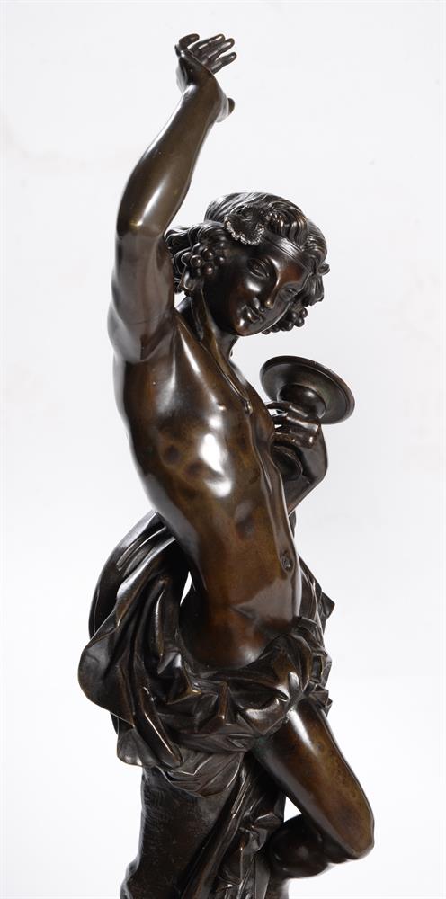 AFTER FRANÇOIS DEVAULX (FRENCH 1808-1870), A PAIR OF FRENCH BRONZE FIGURES OF DANCING BACCHANTES - Image 2 of 9