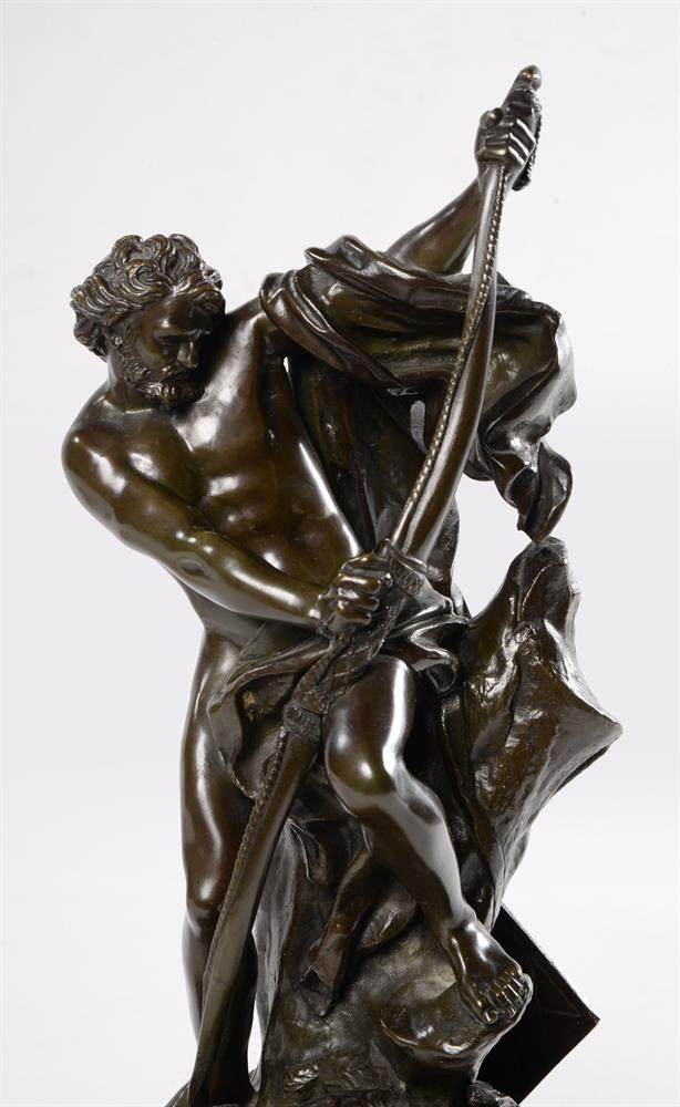 AFTER JACQUES BOUSSEAU (1681-1740), A FRENCH BRONZE FIGURE OF ULYSSES BENDING HIS BOW, 19TH CENTURY - Image 2 of 5