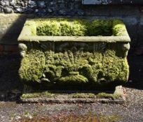 A CARVED STONE PLANTER, POSSIBLY 19TH CENTURY