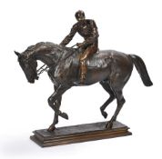 AFTER ISIDORE JULES BONHEUR (FRENCH 1827-1901), A BRONZE EQUESTRIAN GROUP 'LE GRAND JOCKEY'