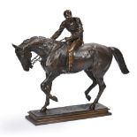 AFTER ISIDORE JULES BONHEUR (FRENCH 1827-1901), A BRONZE EQUESTRIAN GROUP 'LE GRAND JOCKEY'