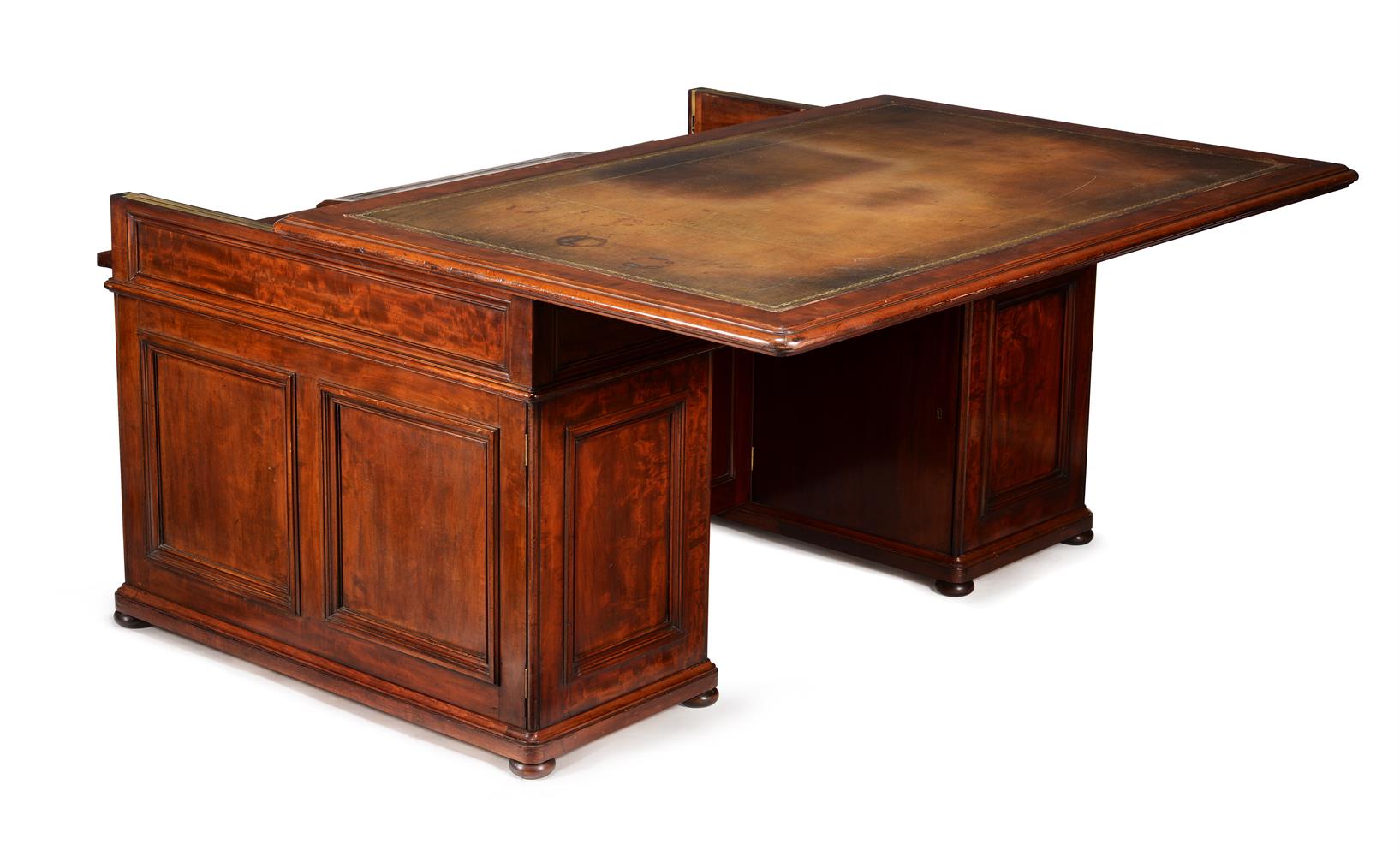 AN EARLY VICTORIAN MAHOGANY PEDESTAL DESK, CIRCA 1850 - Image 8 of 8