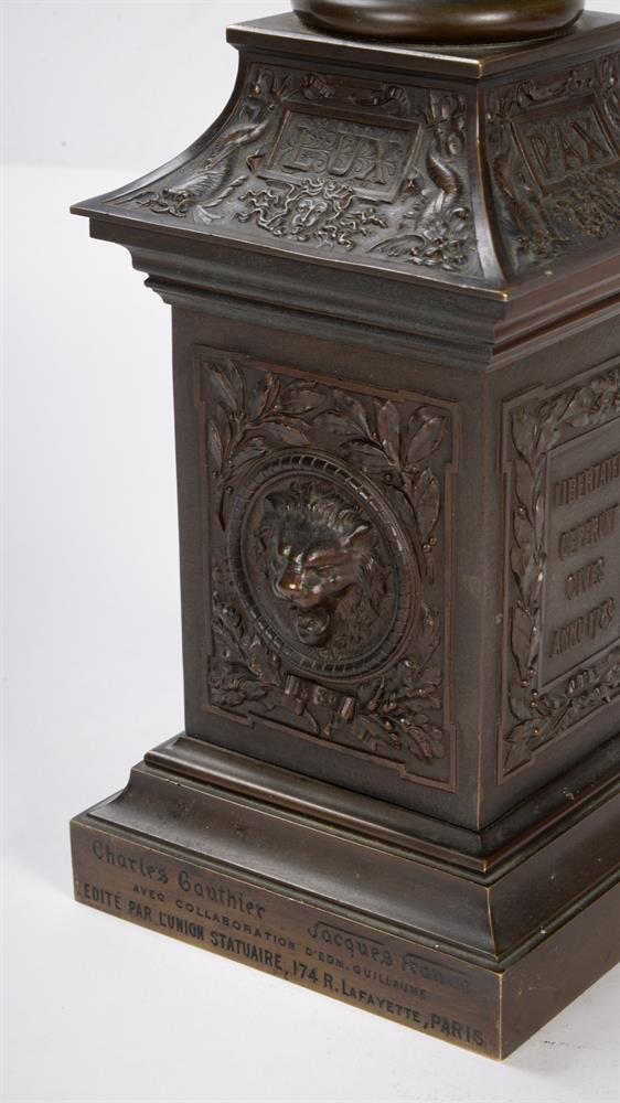 A FRENCH BRONZE DEPICTING 'COLONNE DE LA RÉPUBLIQUE', LATE 19TH CENTURY - Image 9 of 12