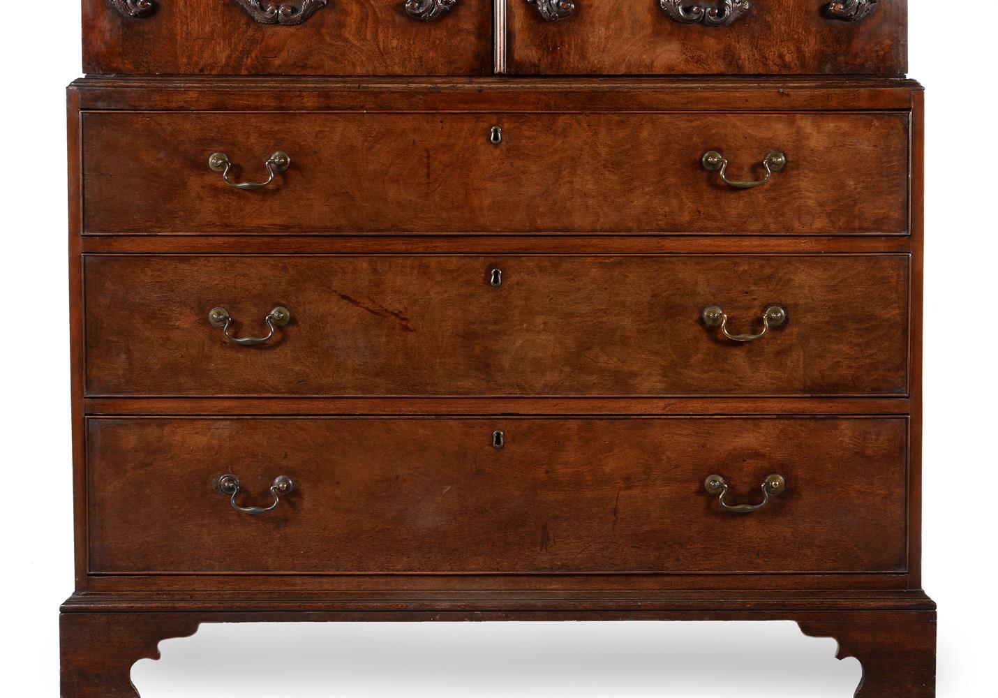 A GEORGE III MAHOGANY CLOTHES PRESS, CIRCA 1775 - Image 3 of 4