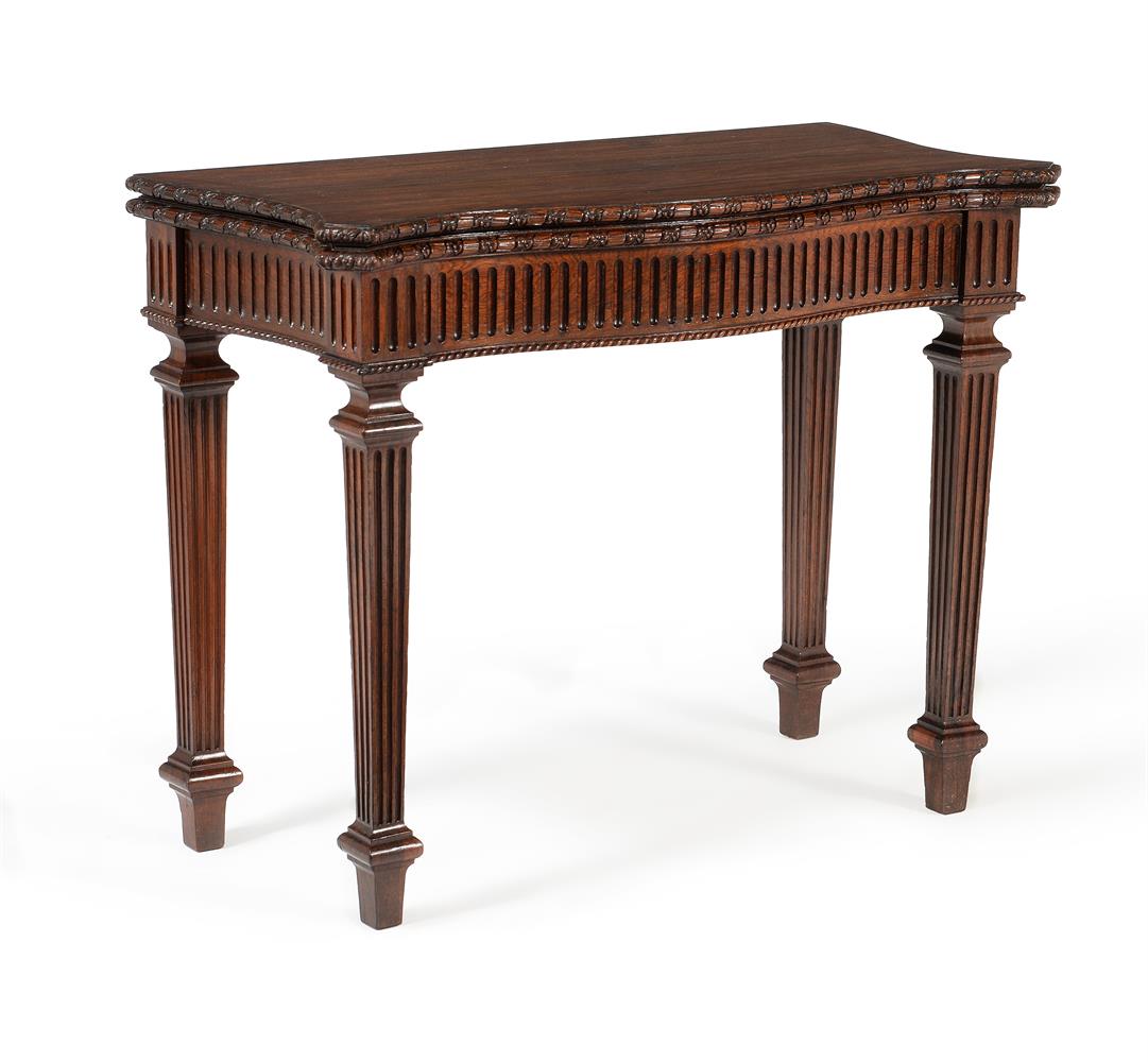 Y A GEORGE IV ROSEWOOD SERPENTINE FOLDING CARD TABLE, CIRCA 1825 - Image 2 of 5