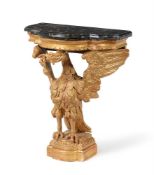 A GEORGE III GILTWOOD EAGLE CONSOLE TABLE, SECOND HALF 18TH CENTURY