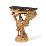 A GEORGE III GILTWOOD EAGLE CONSOLE TABLE, SECOND HALF 18TH CENTURY