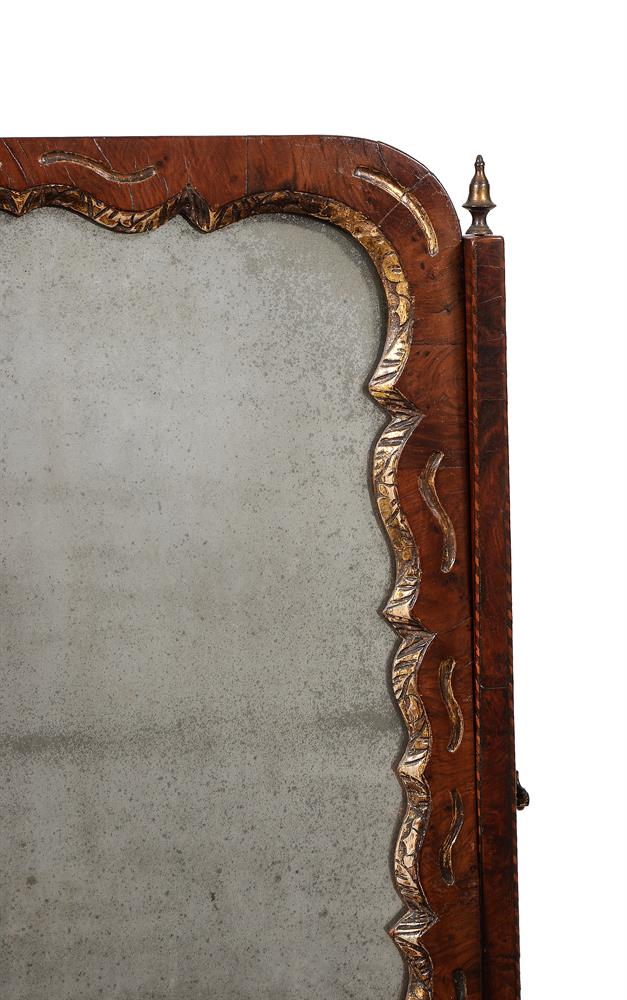 A GEORGE II BURR YEW AND PARCEL GILT DRESSING MIRROR, CIRCA 1735 - Image 3 of 4