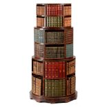 A REGENCY MAHOGANY REVOLVING OPEN BOOKCASE, CIRCA 1815