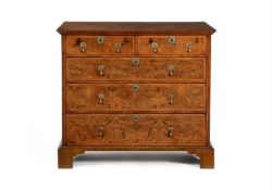A WILLIAM & MARY BURR WALNUT, WALNUT AND FEATHERBANDED CHEST OF DRAWERS, CIRCA 1690