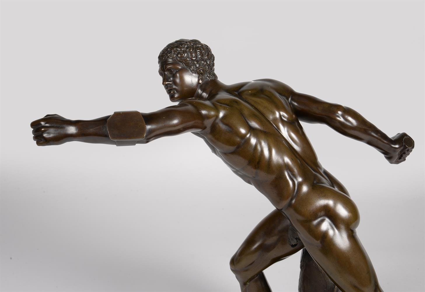 AFTER THE ANTIQUE, A BRONZE FIGURE 'THE BORGHESE GLADIATOR', MID-19TH CENTURY - Image 4 of 8