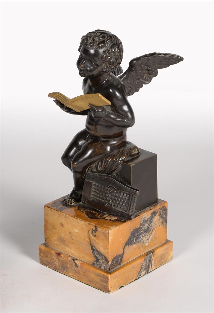 A PAIR OF FRENCH BRONZE AND GILT METAL WINGED CHERUBS, 19TH CENTURY - Image 3 of 6