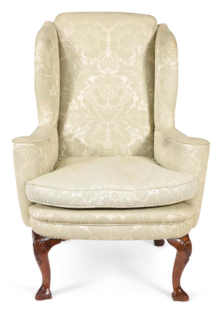 A GEORGE II WALNUT WING ARMCHAIR, CIRCA 1740 - Image 2 of 4