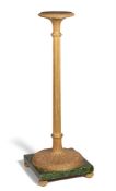 A GEORGE III CARVED GILTWOOD & SIMULATED MARBLE TORCHERE STAND, CIRCA 1790