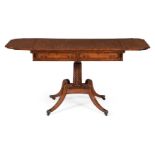 A REGENCY MAHOGANY AND COROMANDEL CROSSBANDED SOFA TABLE, CIRCA 1815