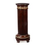 A FRENCH MAHOGANY AND GILTMETAL MOUNTED PEDESTAL, LATE 19TH CENTURY