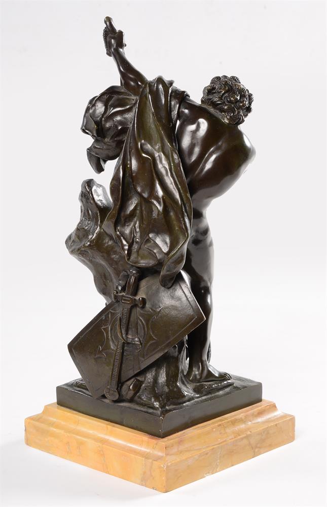 AFTER JACQUES BOUSSEAU (1681-1740), A FRENCH BRONZE FIGURE OF ULYSSES BENDING HIS BOW, 19TH CENTURY - Image 3 of 5