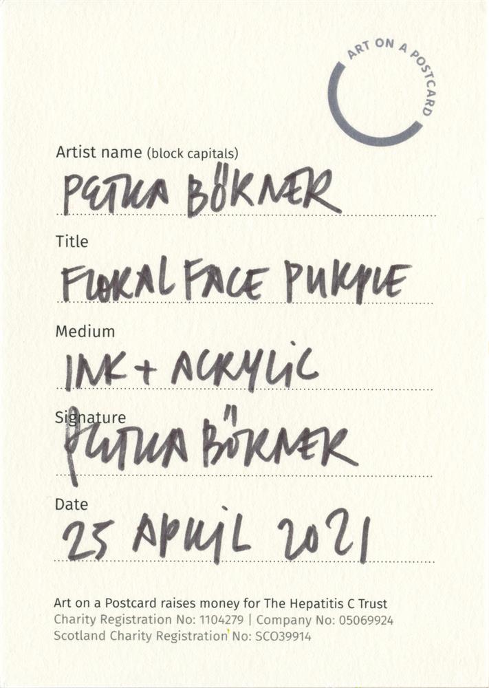 Petra Borner, Floral Face Purple, 2021 - Image 2 of 3