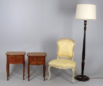 Y A pair of French kingwood small tables